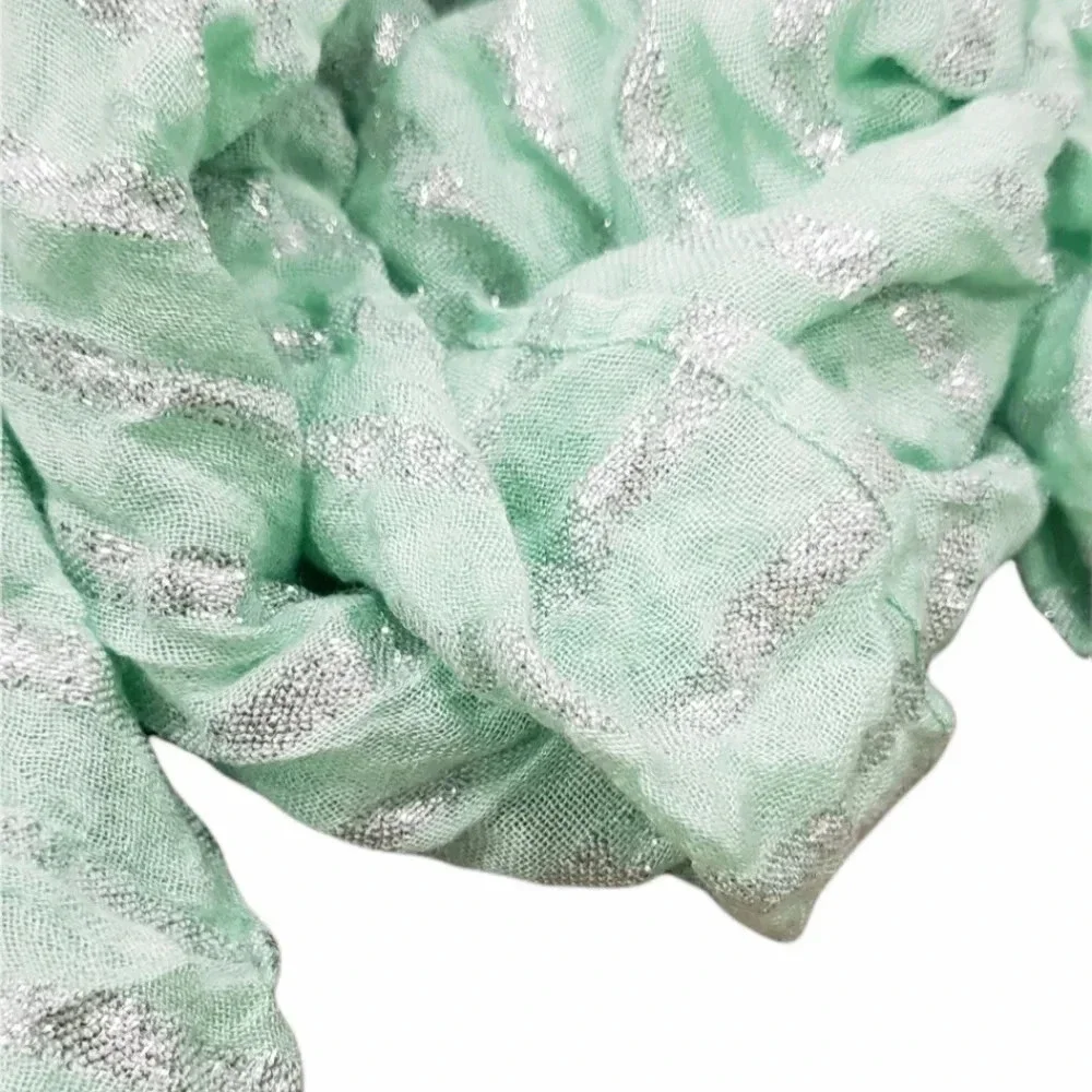 Old Navy Green Silver Blanket Scarf